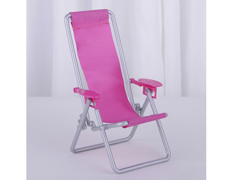 Dollhouse Chair Mini Cute Foldable Dollhouse Furniture Beach Chair for Household A