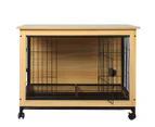 Pawz Wooden Wire Dog Kennel Side End Table Steel Puppy Crate Indoor Pet House XL