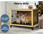 Pawz Wooden Wire Dog Kennel Side End Table Steel Puppy Crate Indoor Pet House XL