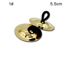 1Pair Brass Finger Cymbals Musical Percussion Instrument Kids Toy Dancing Props 9cm