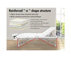 Alfordson Massage Table 3 Fold 75cm Foldable Portable Aluminium Lift Up Bed Desk White