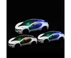 3D Electric Toy Supercar Simulation Car Mold With Wheel Lights Music Kids Gift White