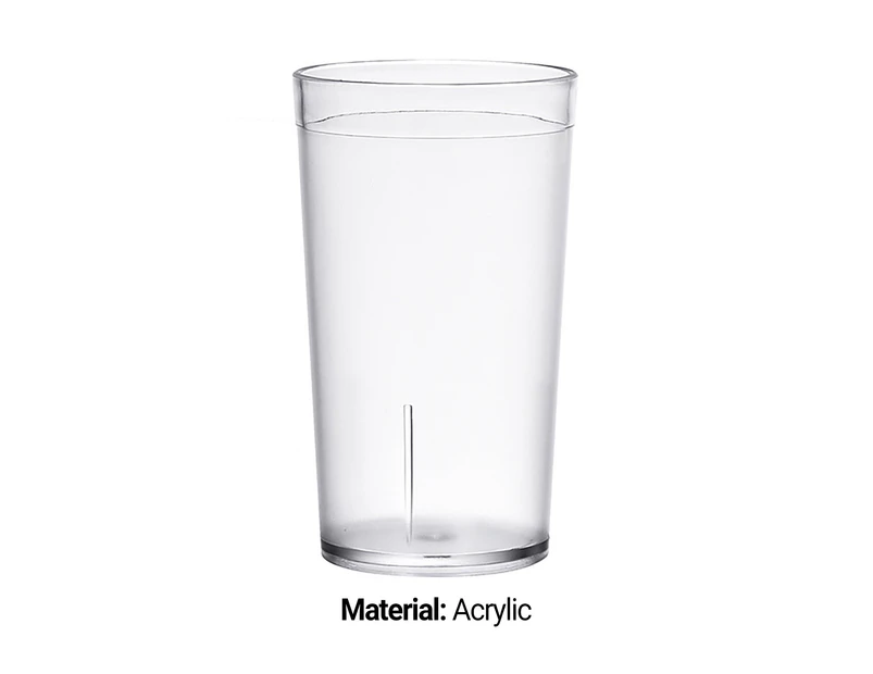 210/280/350/450ml Drinking Glass Restaurant Style Breaking Resistant Transparent Acrylic Highball Drinking Tumbler for Party L