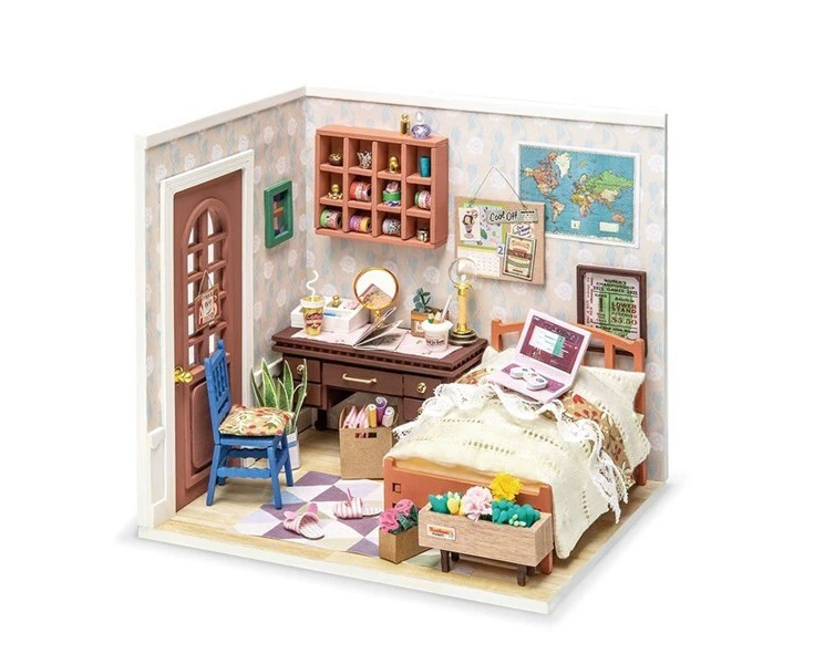 Robotime Rolife DIY Miniature House Anne's Bedroom Model Kit