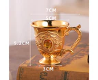 Wine Glass Creative Retro Design Zinc Alloy Exquisite Practical Drinking Cup for Party Golden