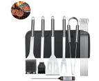 13pcs BBQ Utensils Case + BBQ Thermometer Stainless Steel Grill Utensils Set 13 Pieces in Aluminum BBQ Grill Accessories
