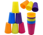 Color Plastic Drinking Cups 18pcs Reusable