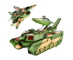 Army Plane Toy Musical Transformable Lighting