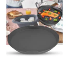 Steam Pan Food-grade No Odor Silicone Practical Heat-resistant Baking Tray for Thermomix-TM31/5/6 Grey