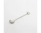 1 Set Animal Design Spoon Fork Set Non-slip 304 Stainless Steel Salad Server Stirring Spoon Set for Camping Silver