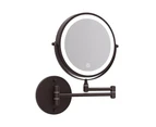 Embellir Extendable Makeup Mirror 10X Magnifying Double-Sided Bathroom Brown