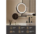 Embellir Extendable Makeup Mirror 10X Magnifying Double-Sided Bathroom Brown