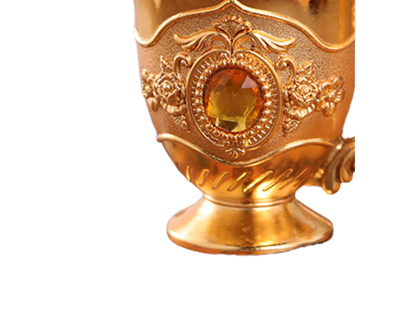 Wine Glass Creative Retro Design Zinc Alloy Exquisite Practical Drinking Cup for Party Golden