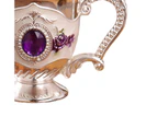Wine Glass Creative Retro Design Zinc Alloy Exquisite Practical Drinking Cup for Party Silver+Purple
