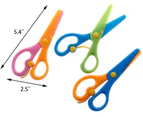 4 Kids Safety Scissors Preschool Training Scissors4pcs-scissors-orange powder+green powder+blue-orange+blue-green