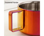 200ml Coffee Mugs Polished Rust-proof Stainless Steel Stylish Tea Milk Beer Cup with Handle for Kitchen Multicolor Red