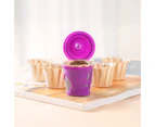 Coffee Capsule Cup BPA Free Refillable Plastic Micro Mesh Coffee Pod Filter for Cafe  Purple