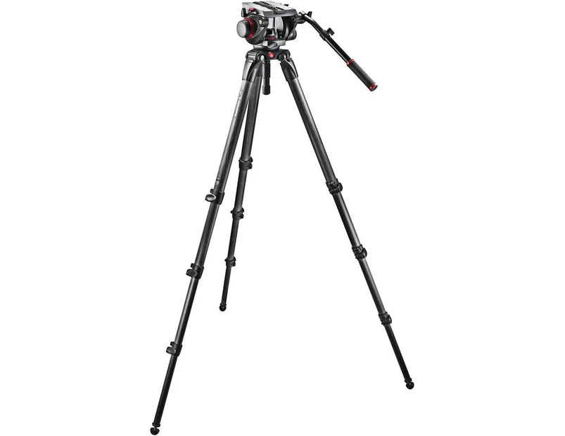 Manfrotto 536 Carbon Fiber Tripod with 509HD Video Head and Padded Carry Bag - Black