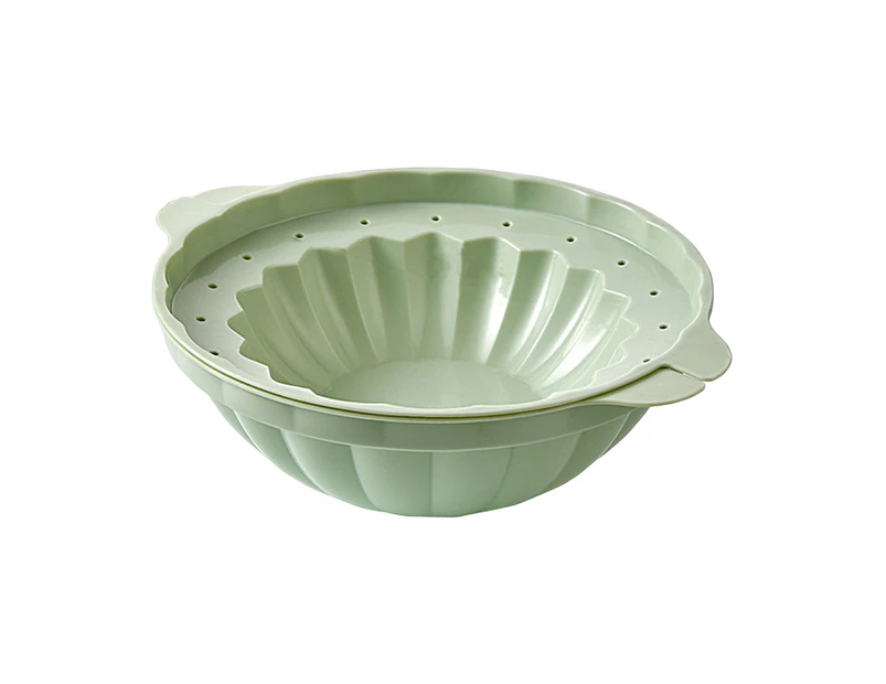 Ice Bowl Mold Food Grade Handle Design Plastic All-Purpose Salad Ice Cream Food Bowl Mold Maker Kitchen Supplies  L Light Green