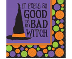 Bad Witch Purple Beverage Napkin