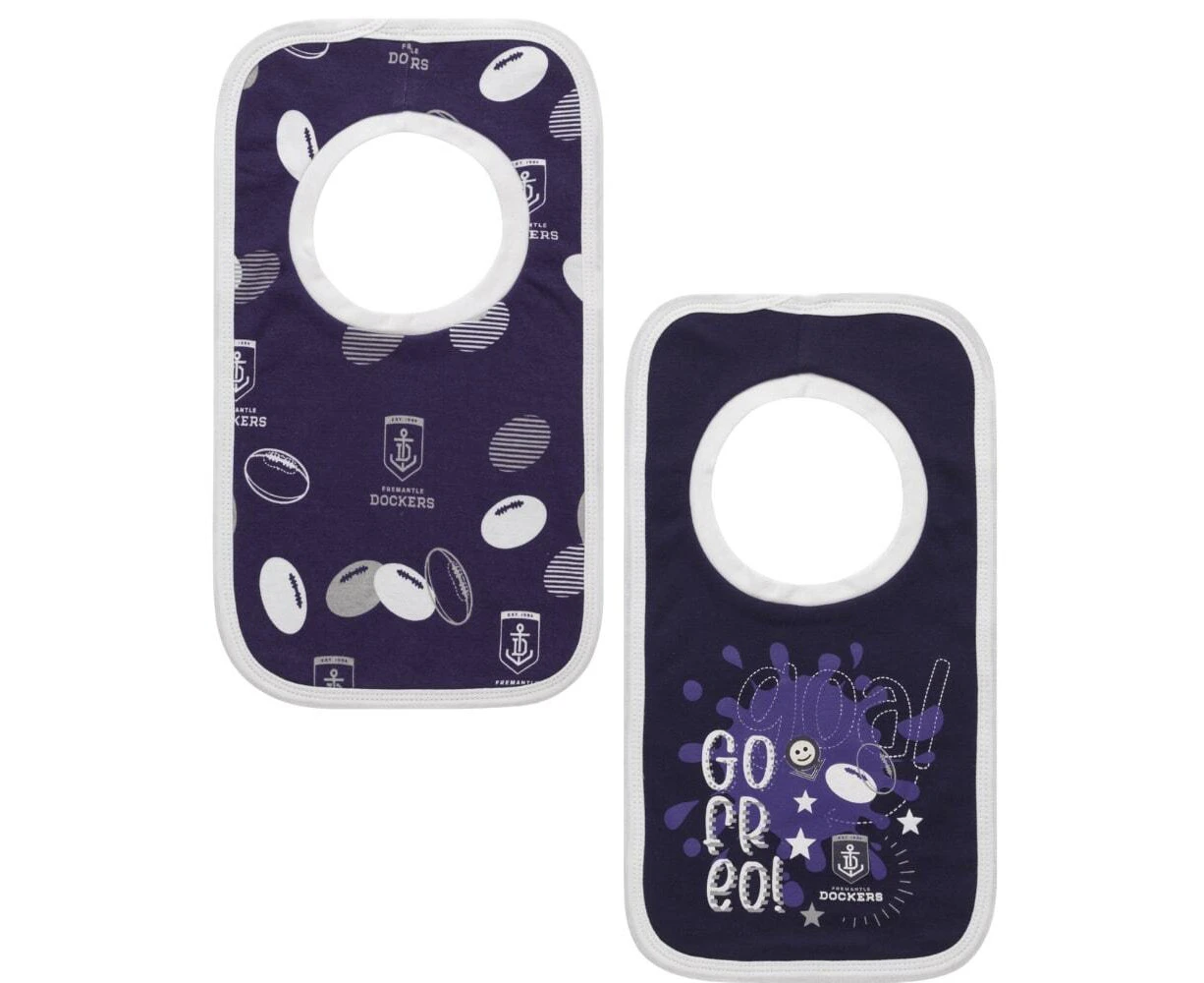 Fremantle Dockers Babies Bibs 2 Pack