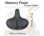 Venzo Bicycle Saddle Wide Seat - Size 27cm x 26.5cm- Compatible with Indoor Stationary Exercise Bikes Peloton, Beach Cruiser - Comfort for Men & Women