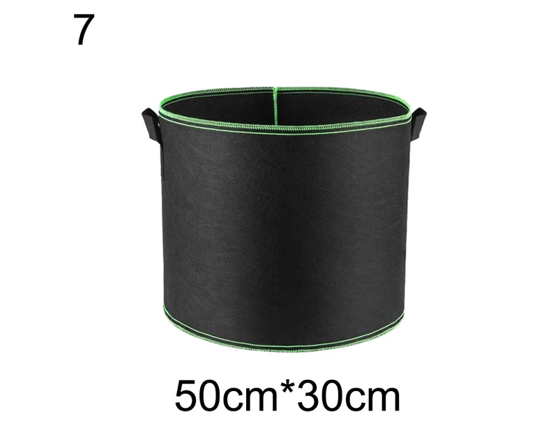 Non-woven Fabric Planting Bag Handle Round Flower Pot Container Gardening Tool-50*30cm