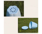 Flower Pot Pumpkin Shape Imitation Porcelain Plastic Flower Pot for Home-Blue M