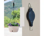 2Pcs Retractable Plant Hanging Pulley Hook Hanger for Flowers Pot Bird Cage-Black