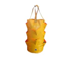 Garden Strawberry PE Hanging Grow Planting Bag Plant Root Pot Pouch Container-Yellow