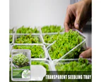 1 Set Convenient Planting Nursery Pot Widely Use Plastic Transparent Reusable Plant Starting Tray for Garden-L