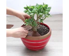 Practical Anti-corrosion Plant Pot Cover Easy Assembly Cuttable Plastic Flowerpot Protector for Home-Brown M