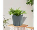 Flower Pot Drain Hole Design Smooth Edge Eco-friendly Wide Application Bright Color No Odor Indoor Outdoor Silicone Flower Planter Home Supplies-Grey