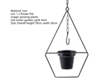 Hanging Flowerpot Exquisite Indeformable Decorative Lightweight Metal Minimalist Hanging Planter for Yard-B