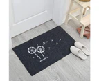 Doormat Non Slip Entrance Mat Many Designs to Choose Gray Dandelion 40x60cm