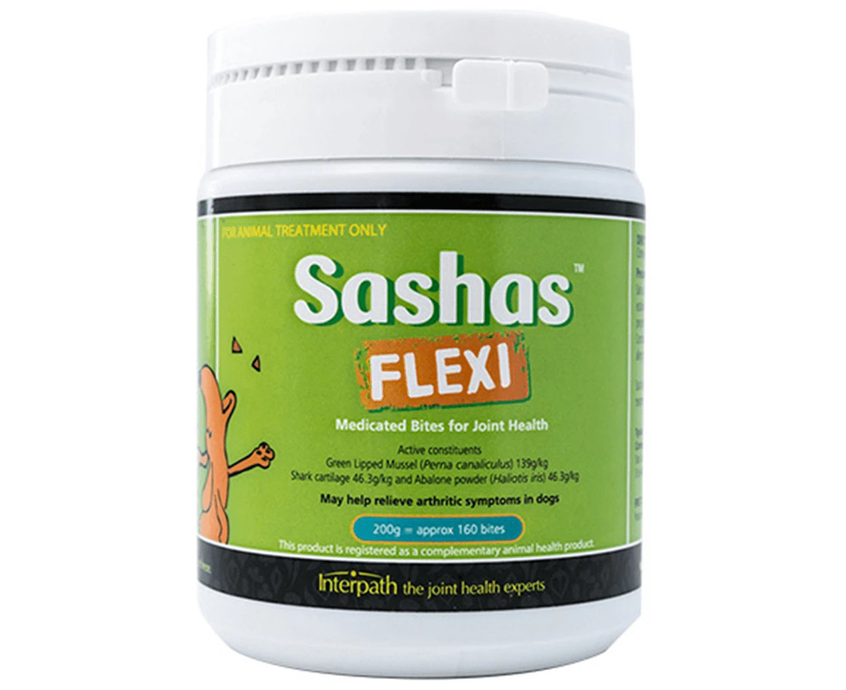 Sashas Blend Flexi Dogs Joint Health Bites-Sized Tasty Chews 200g