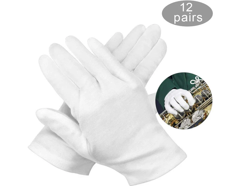 White Cotton Glove, White Glove, White Fabric Gloves, White Work Gloves, Moisturizing Gloves, Jewelry Inspection Gloves