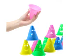 50Pcs Windproof Roller Skating Pile Cups Roadblock Obstacle Marker Training Tool Yellow