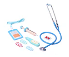 5Pcs/Set Mini Doctor Toy Educational Adjustable Sturdy Anti-impact Stethoscope Syringe Doctor Toy for Children Blue