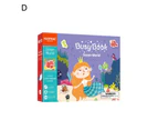 Busy Book Durable Trigger Interest Puzzle Game Self-adhesive Cartoon Print People Educational Book Children Entertainment Supply  D