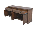 Florence  Buffet Table 180cm 2 Door 4 Drawer Solid Mango Timber Wood