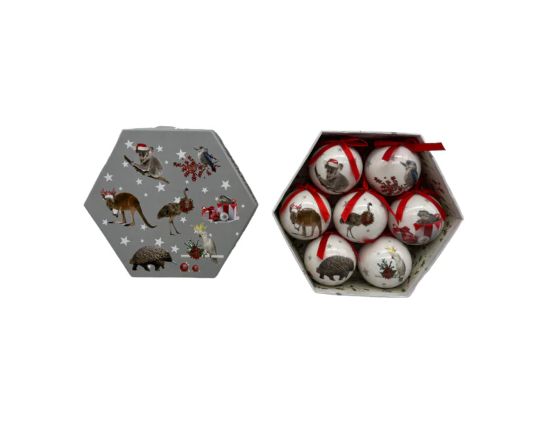 Australian Animals Baubles Pack 75mm x 7pk