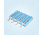 1 Set Ice Pop Mold Precisely Detail DIY Craft Plastic Easy Release Ice Cream Maker with Lid Household Supplies Blue B
