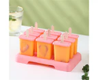 1 Set Ice Pop Mold Wide Application Food Grade Plastic Strong Construction Ice Cream Mold Party Supplies Pink B