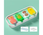 1 Set Ice Pop Mold Food Grade High Toughness Silicone Popsicle Molds with Dustproof Lid Set for Home Green