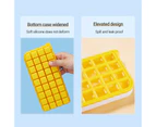 Ice Mold 36 Grids Stackable Silicone Ice Cube Maker Tray Tool with Cover for Kitchen White