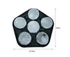 Ice Cube Tray Mold Basketball Shape Leak-proof Silicone 6 Cavity Delicious Drink Ice Tray Mold for Kitchen Black