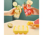 Ice Cube Mold Rose Shape Easy to Release Silicone Removable Lid Ice Tray for Whiskey Yellow