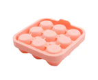 Ice Cube Mold Rose Shape Easy to Release Silicone Removable Lid Ice Tray for Whiskey Pink