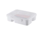Lunch Boxes 5 Grids Food Grade Plastic Heat Resistant BPA Free Food Storage Containers for Work White
